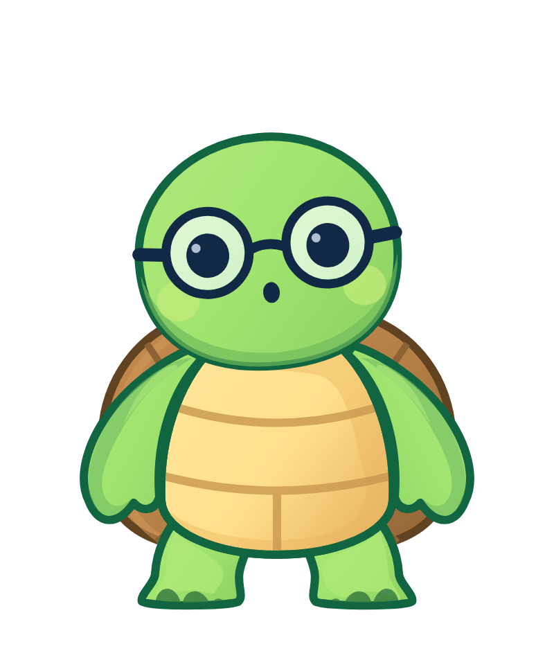 The Wandering Tortoise host, looking curious